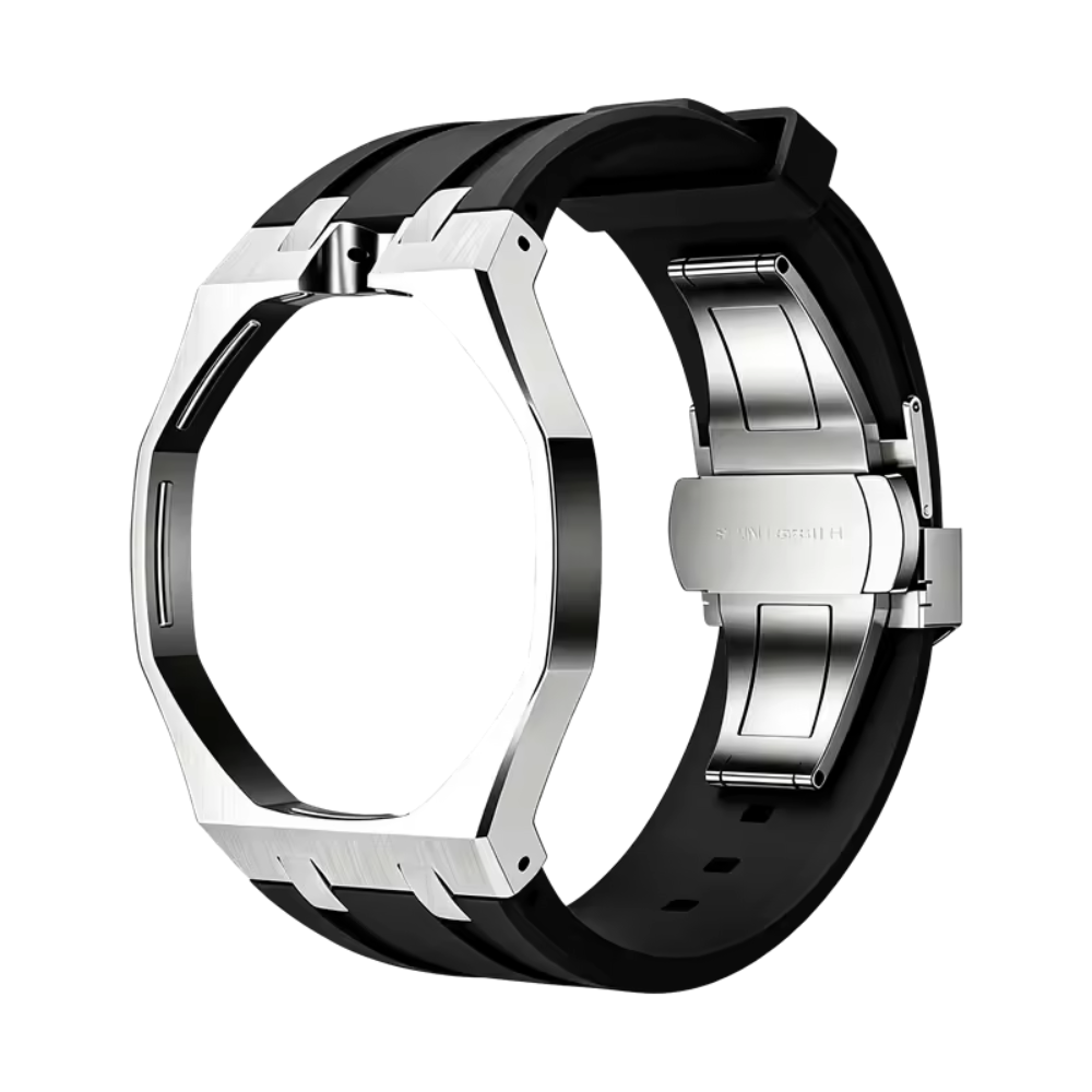 Stainless Steel Watch Conversion Kit with Silicone Strap