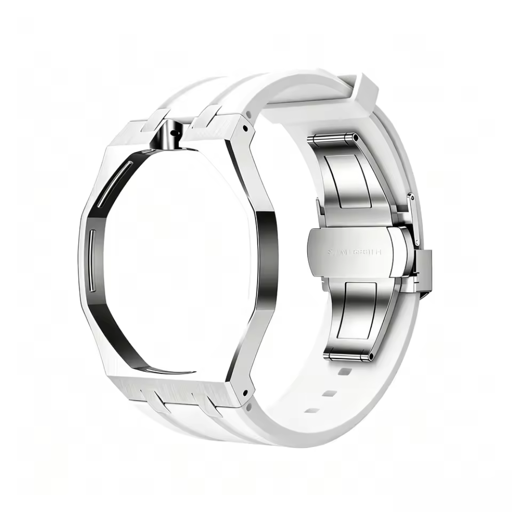 Stainless Steel Watch Conversion Kit with Silicone Strap