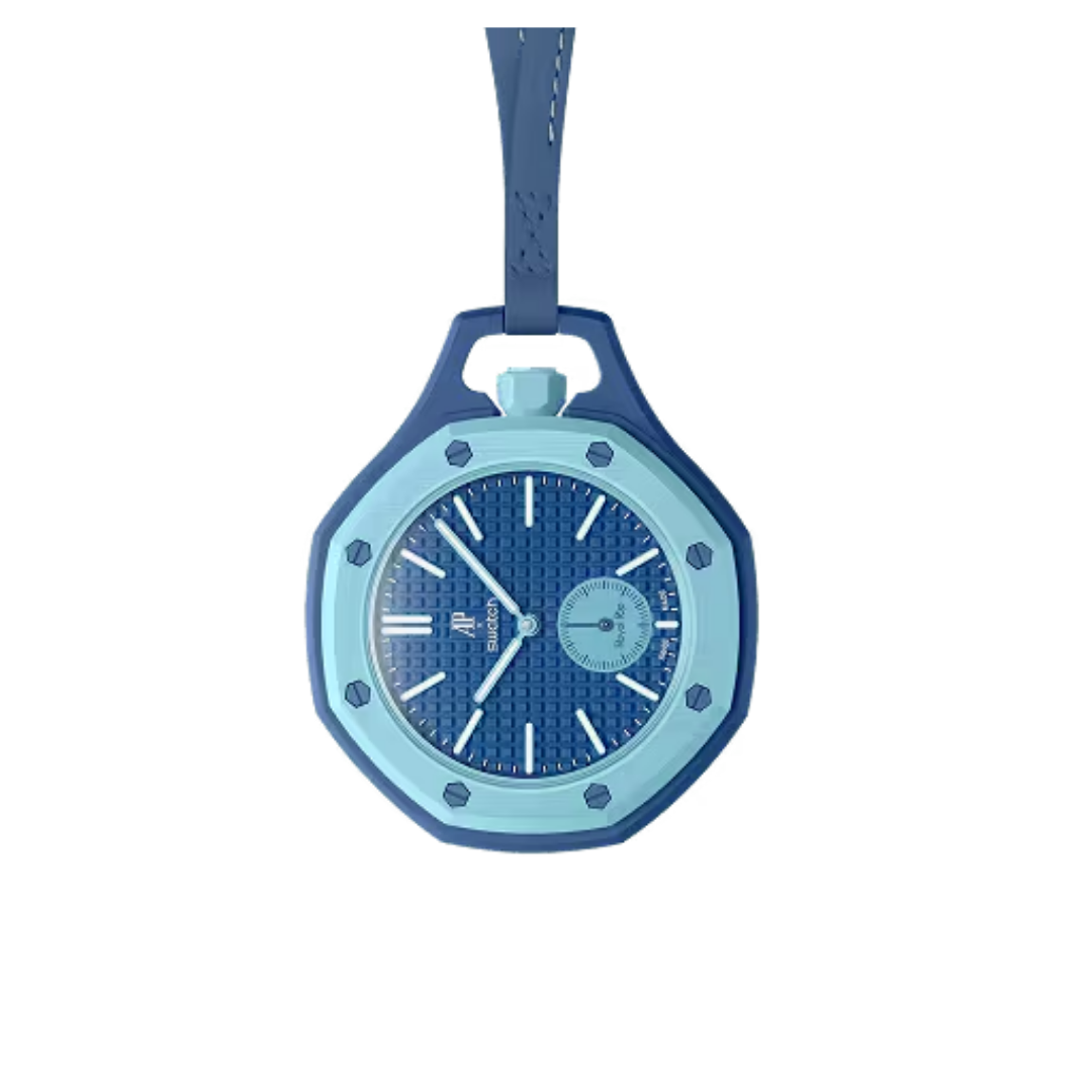 Swatch x Audemars Piguet Bioceramic Royal Pop Pocket Watch Blue